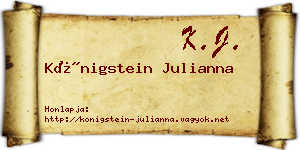Königstein Julianna névjegykártya