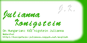 julianna konigstein business card